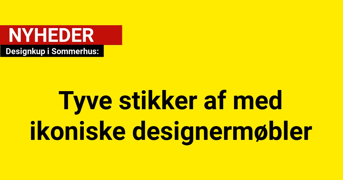 Designkup i Sommerhus: Tyve stikker af med ikoniske designermøbler