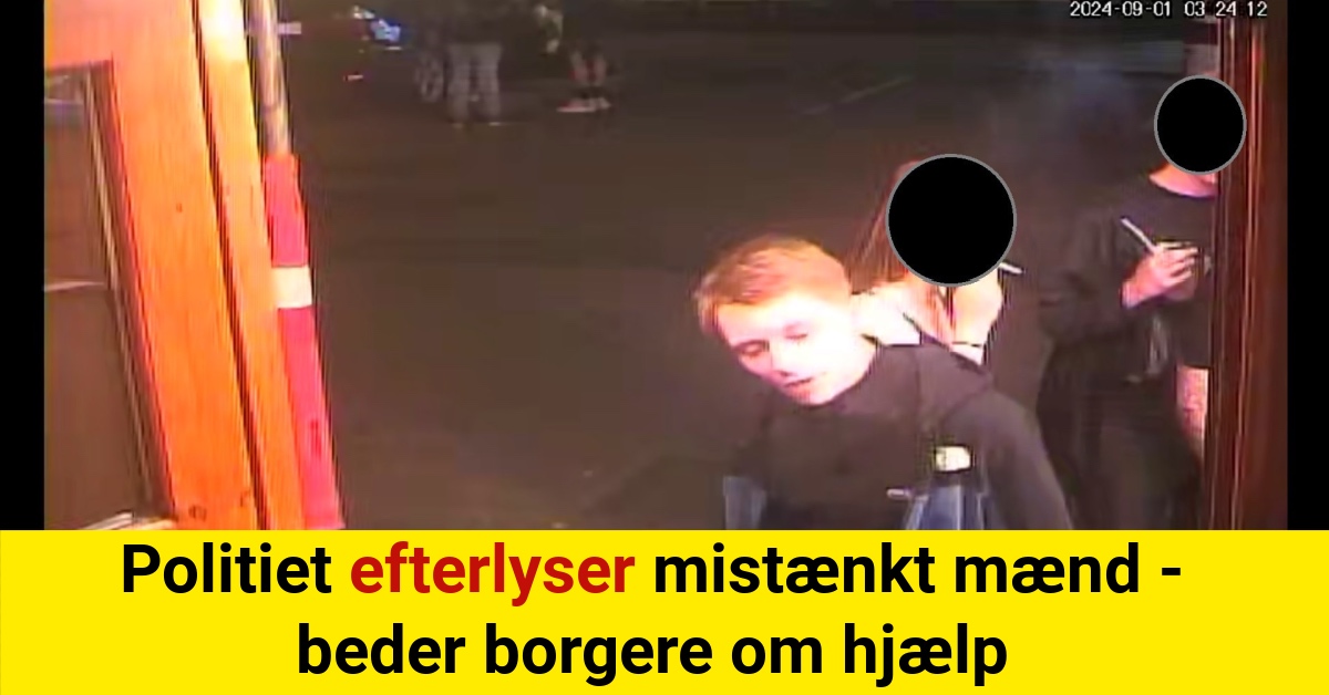 Har du set disse to mænd? Kontakt politiet omgående hvis du ser dem