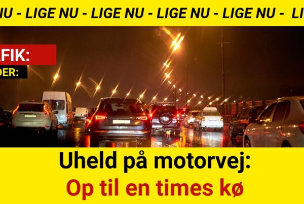 Uheld på motorvej: Op til en times kø