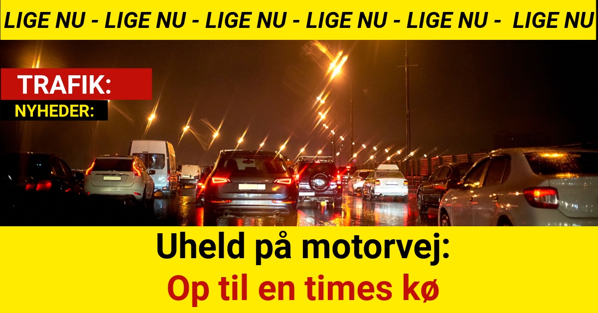 Uheld på motorvej: Op til en times kø