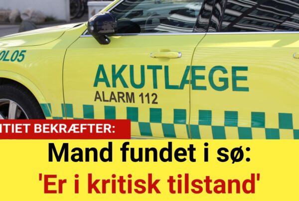 Mand fundet i sø: 'Er i kritisk tilstand'