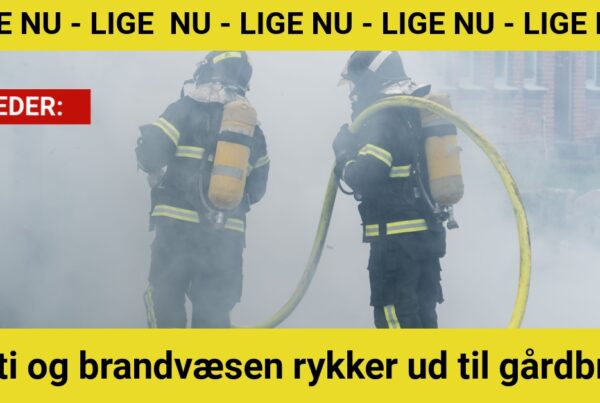 Politi og brandvæsen rykker ud til gårdbrand