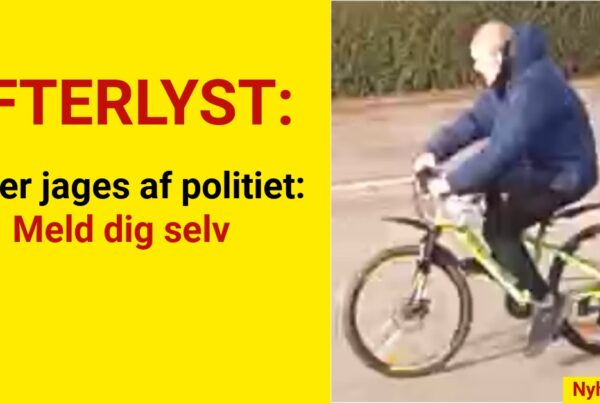 Røver jages af politiet: Meld dig selv