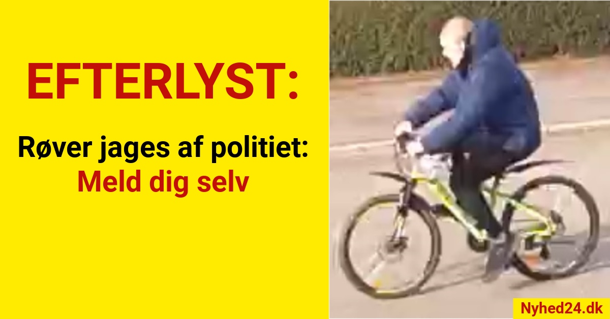 Røver jages af politiet: Meld dig selv