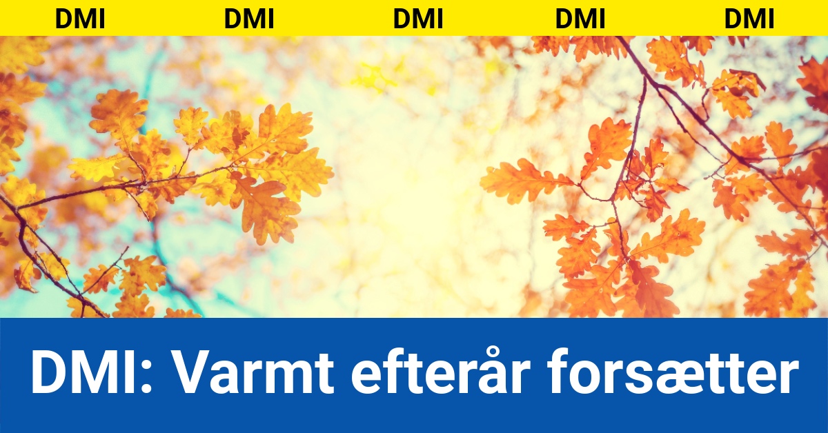 DMI: Varmt efterår forsætter