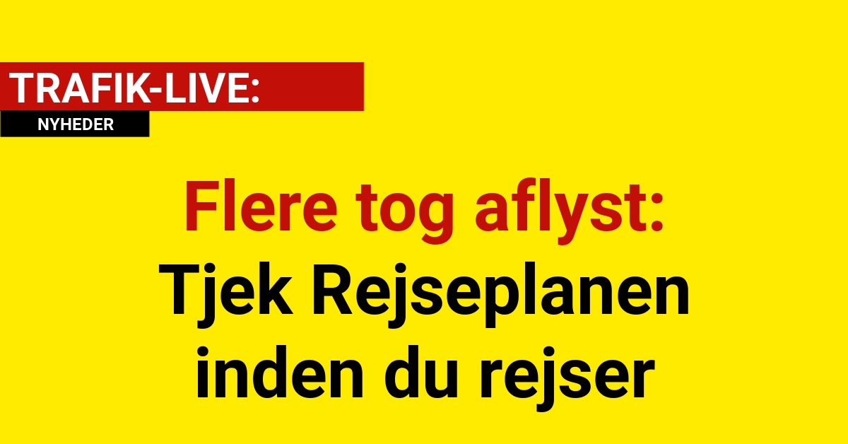 Flere tog aflyst: - Tjek Rejseplanen inden du rejser