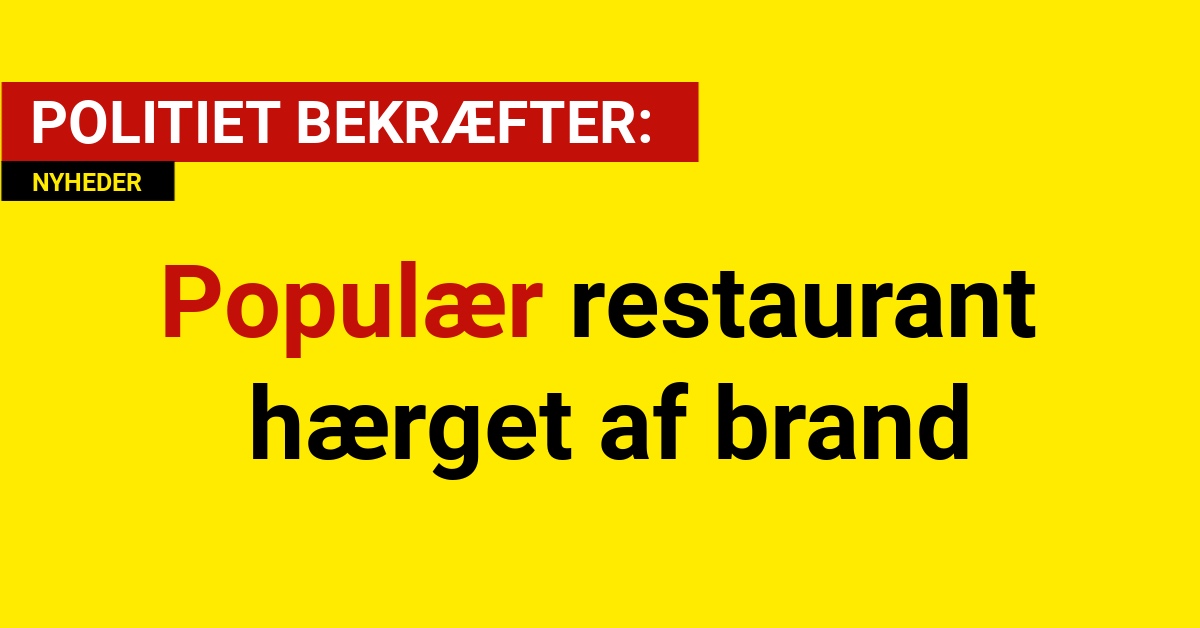 Populær restaurant hærget af brand