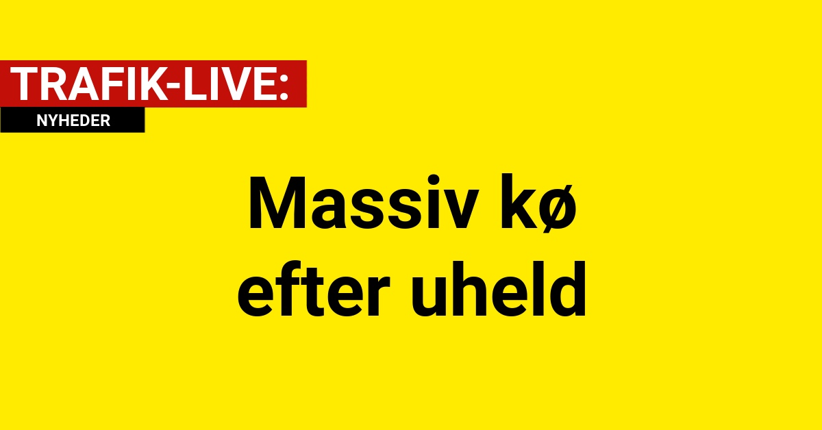 Massiv kø efter uheld