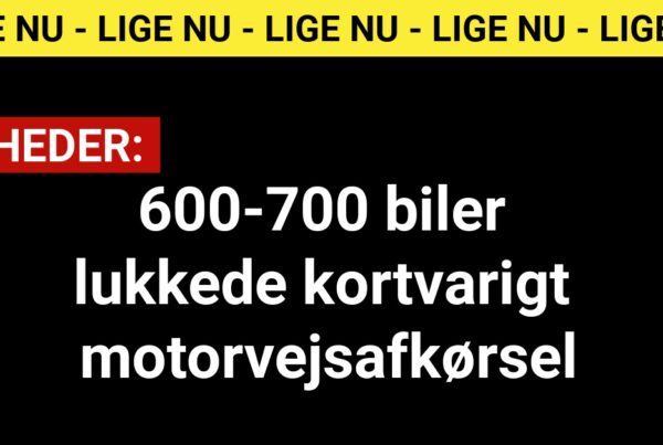 600-700 biler lukkede kortvarigt motorvejsafkørsel