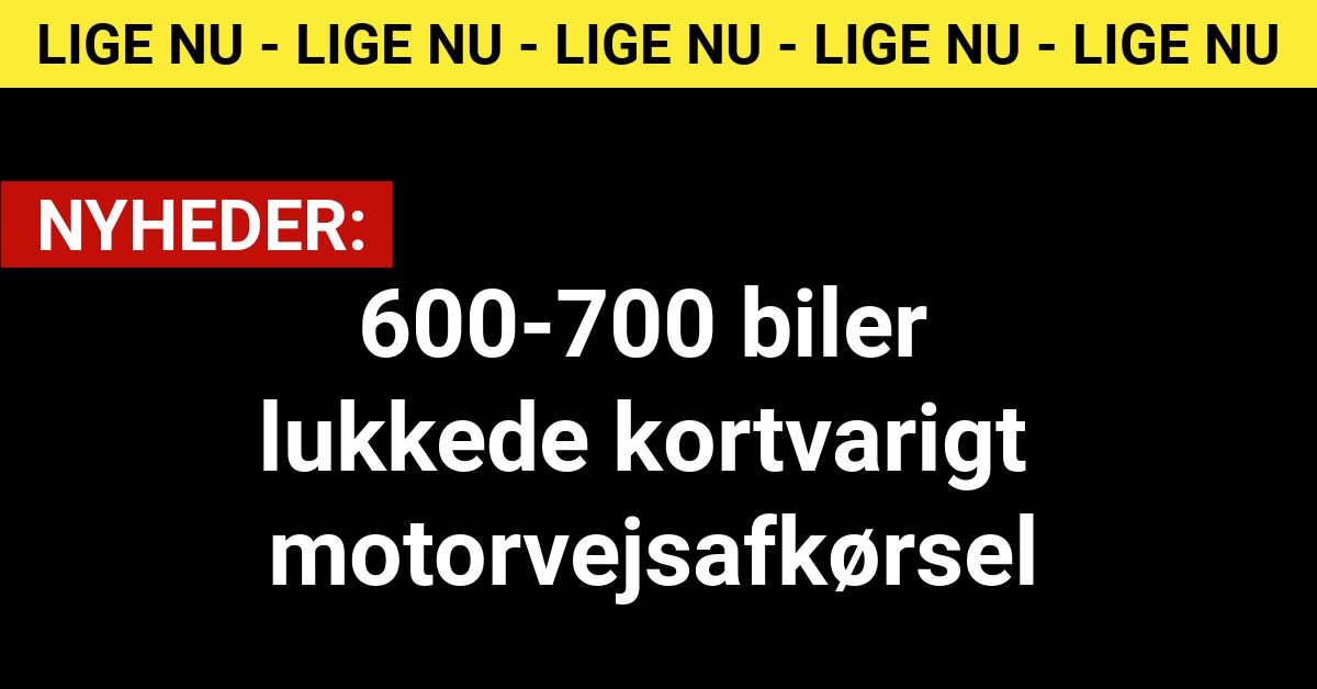 600-700 biler lukkede kortvarigt motorvejsafkørsel