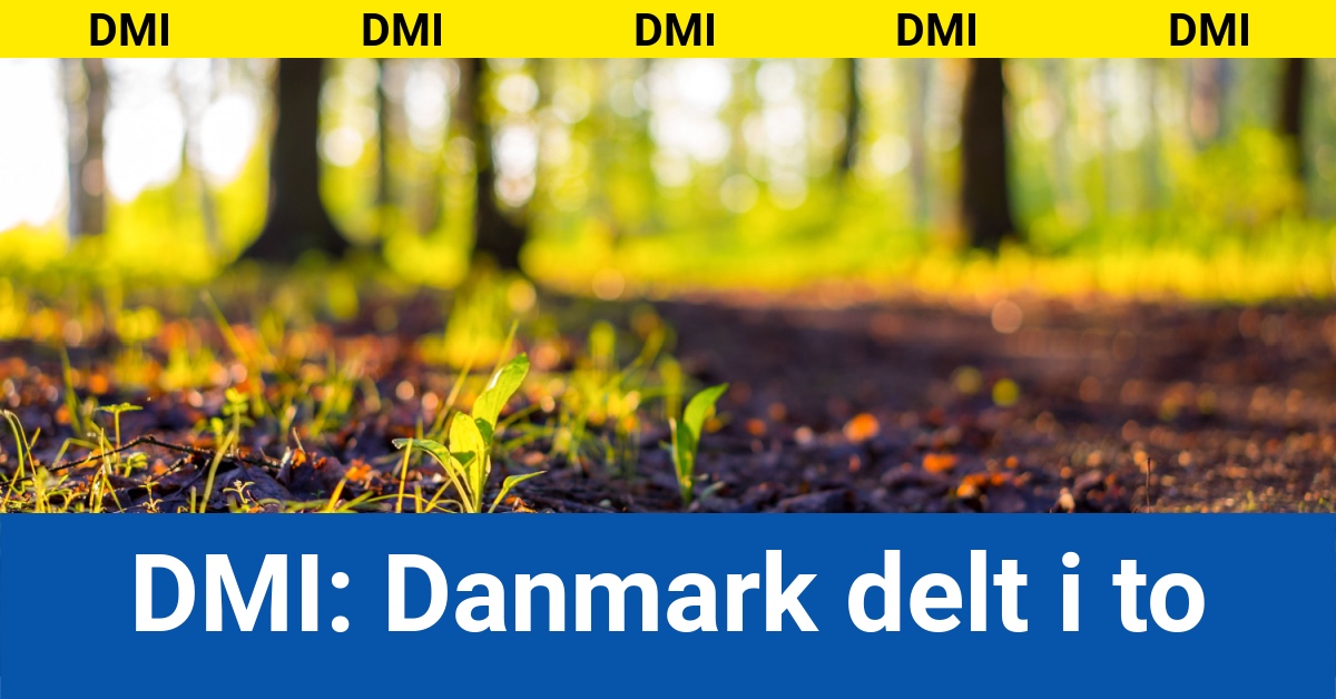 DMI: Danmark delt i to