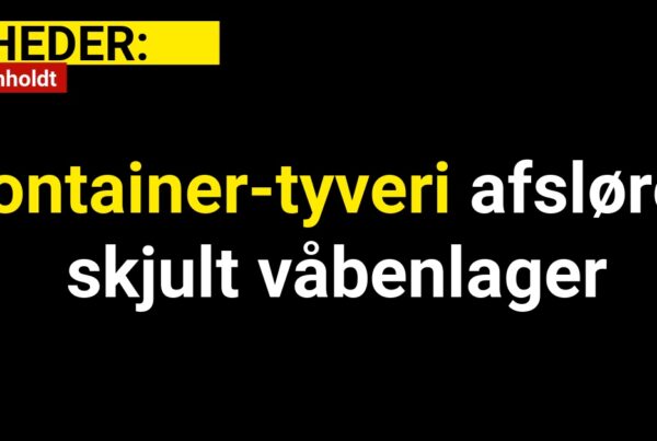 Container-tyveri afslører skjult våbenlager: Mand anholdt