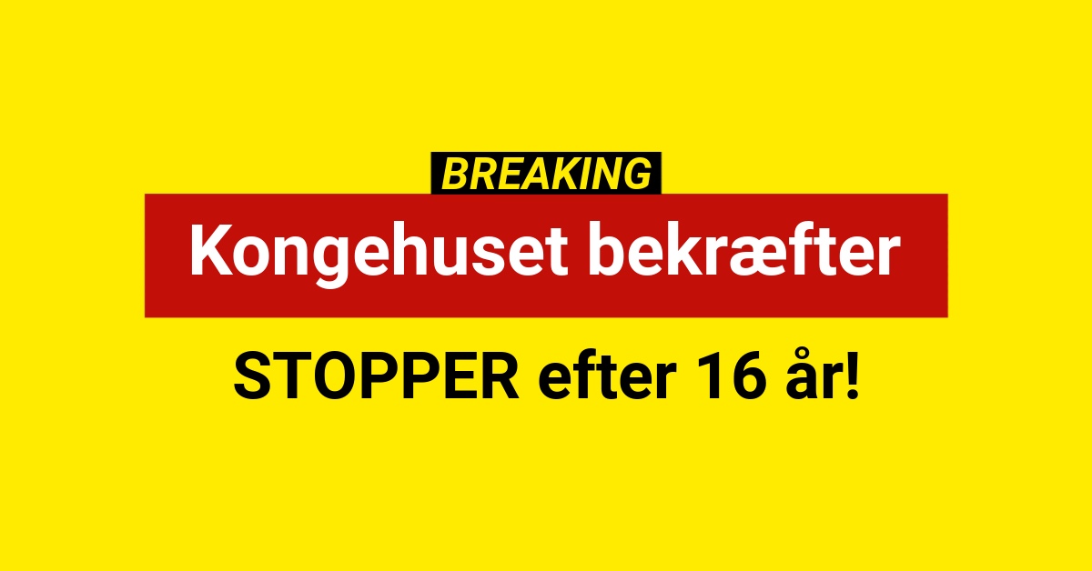 BREAKING: Kongehuset bekræfter fratræden