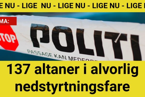 DRAMA: 137 altaner i alvorlig nedstyrtningsfare