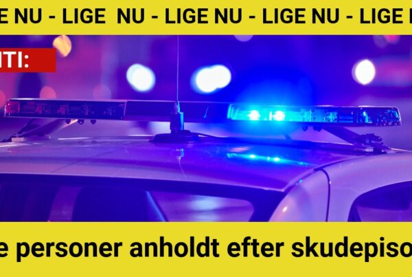 Tre personer anholdt efter skudepisode