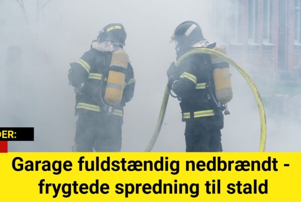 Garage fuldstændig nedbrændt - frygtede spredning til stald