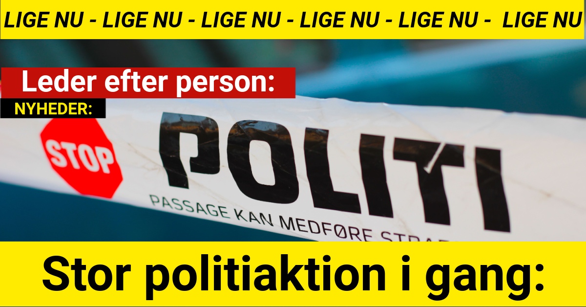 Stor politiaktion i gang: Leder efter person