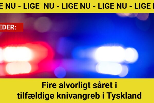 Fire alvorligt såret i tilfældige knivangreb i Tyskland