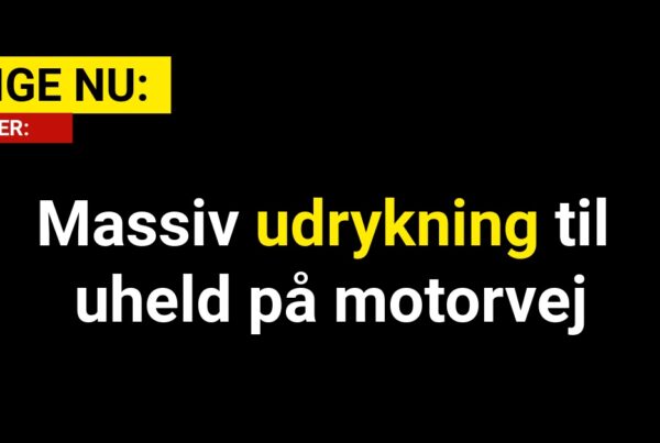 Massiv udrykning til uheld på motorvej