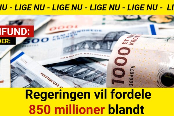 Regeringen vil fordele 850 millioner blandt danskere