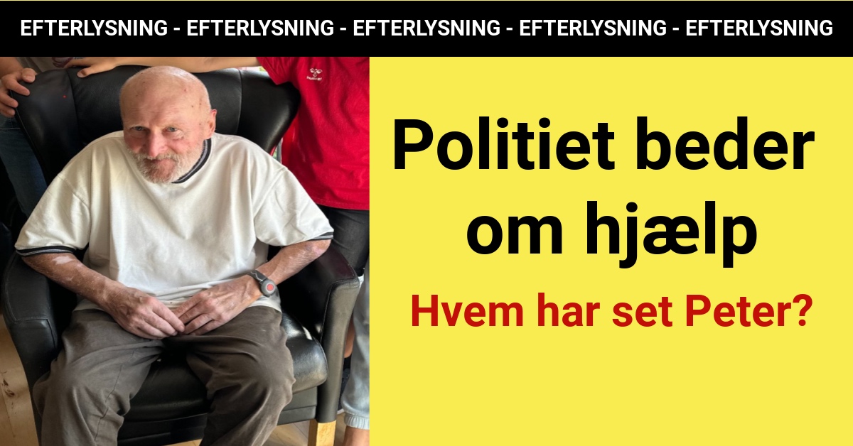 Politiet er bekymret: Hvem har set Peter?