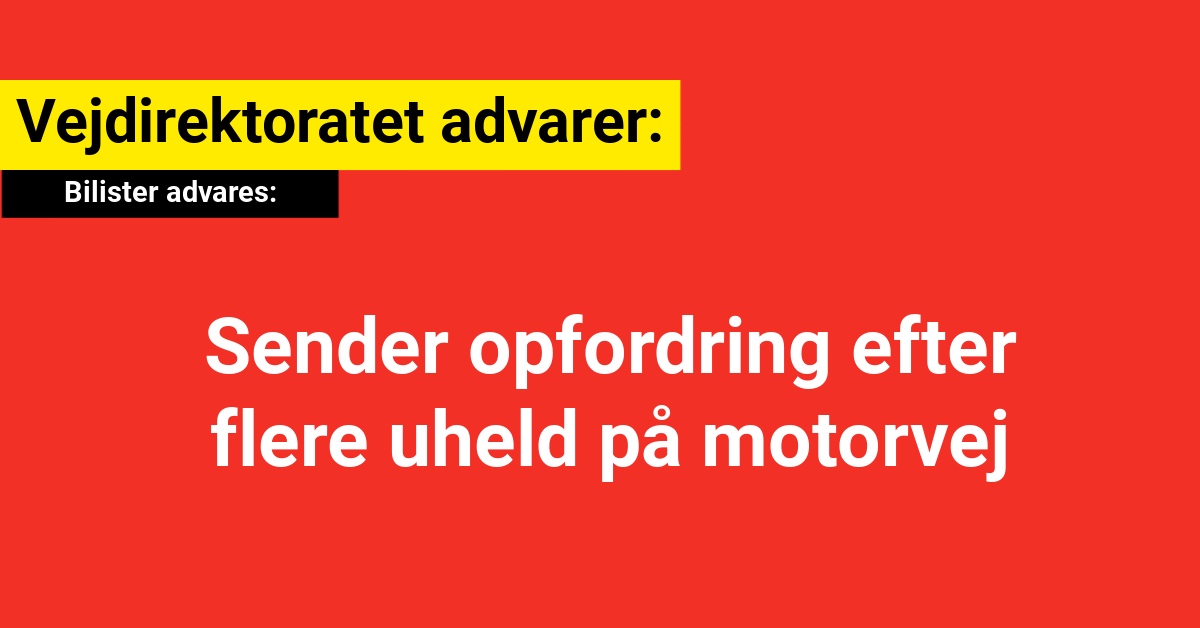 Sender opfordring efter flere uheld på motorvej