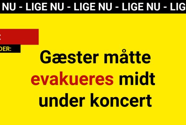 Gæster måtte evakueres midt under koncert