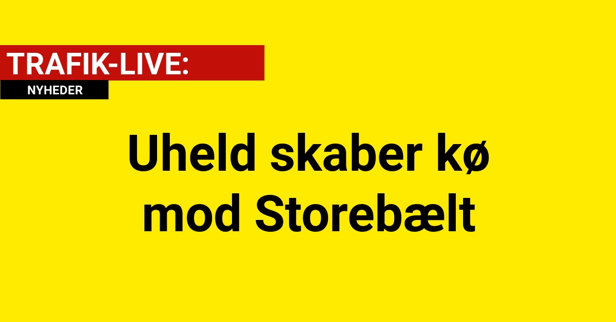 Uheld skaber kø mod Storebælt