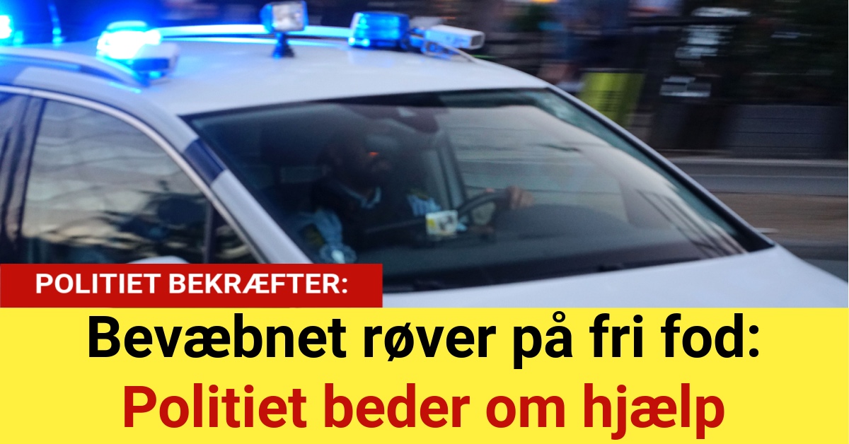 Bevæbnet røver på fri fod: Politiet beder om hjælp