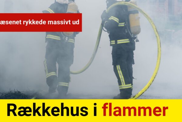 Rækkehus i flammer: Brandvæsenet rykkede massivt ud