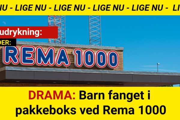 DRAMA: Barn fanget i pakkeboks ved Rema 1000