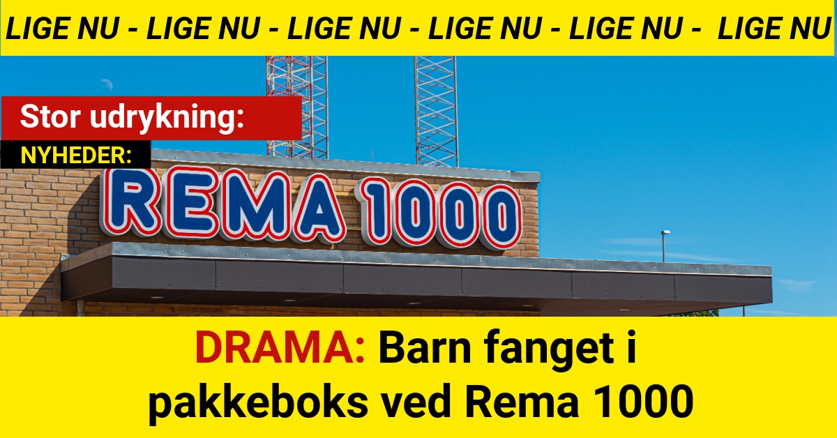 DRAMA: Barn fanget i pakkeboks ved Rema 1000