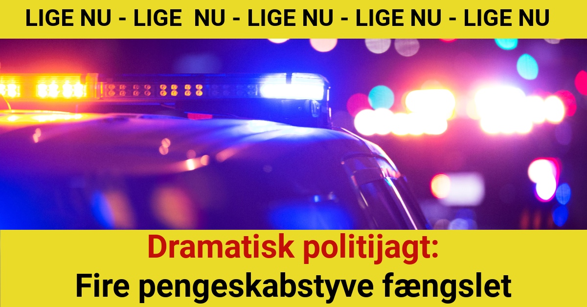 Dramatisk politijagt: Fire pengeskabstyve fængslet