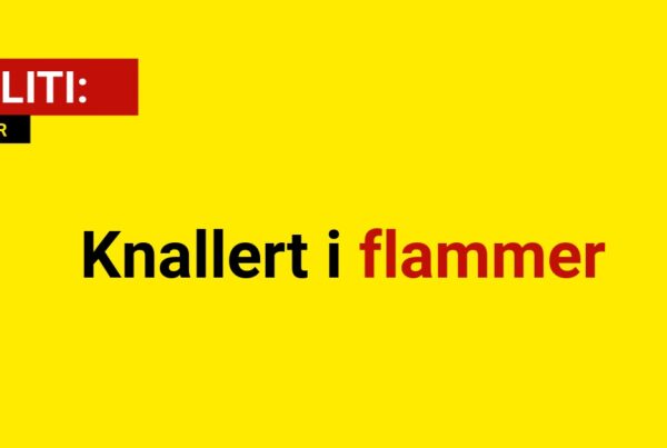 Knallert i flammer