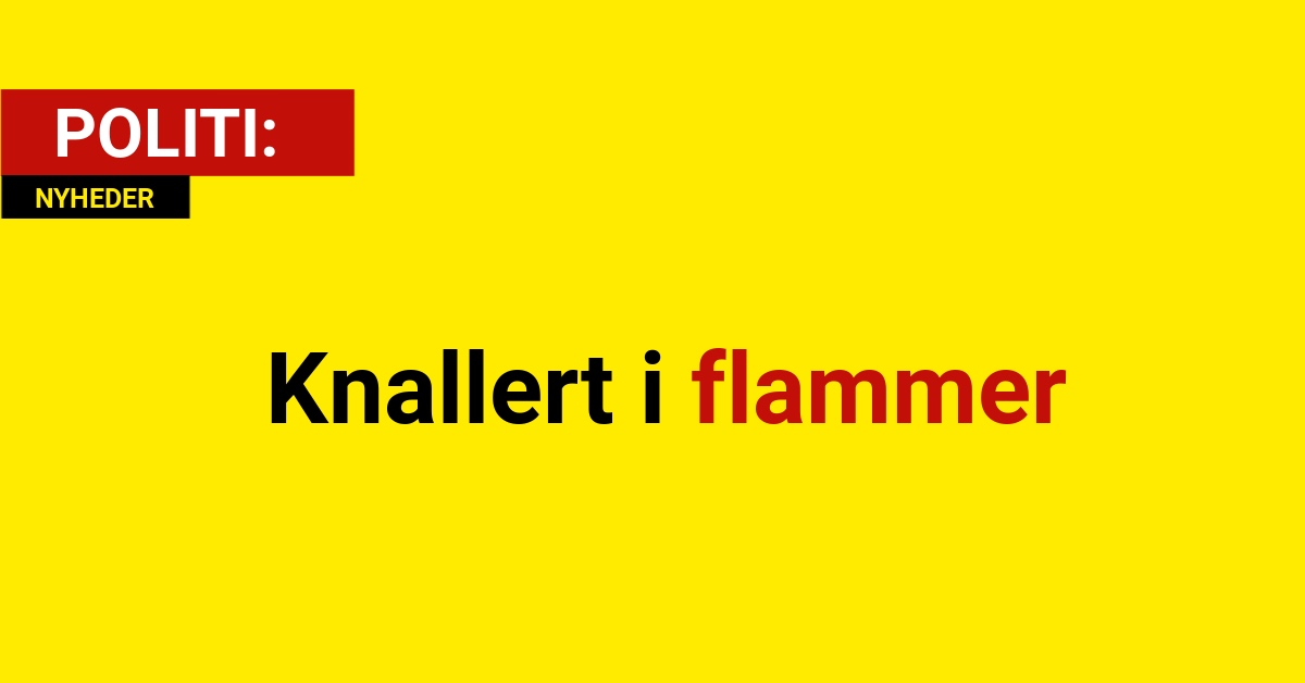 Knallert i flammer