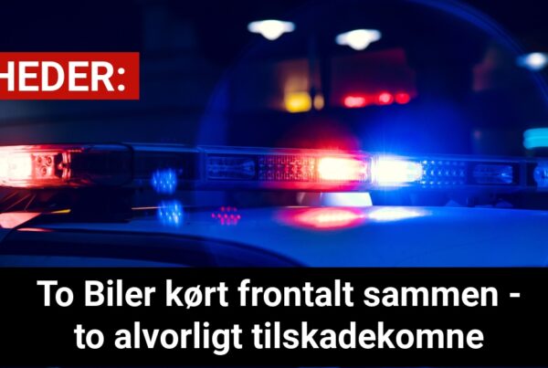 To Biler kørt frontalt sammen - to alvorligt tilskadekomne