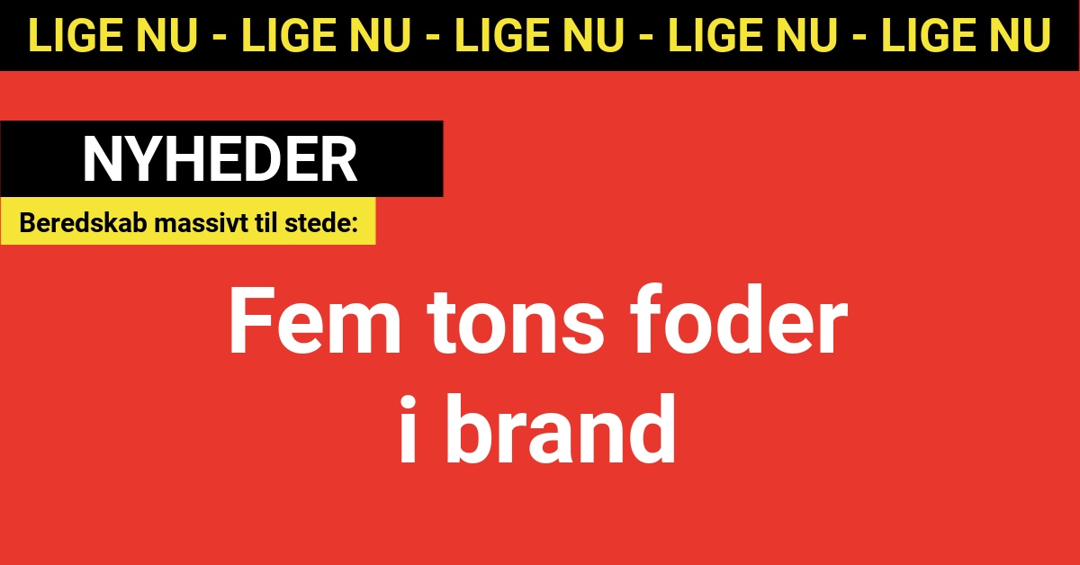 Fem tons foder i brand - 112