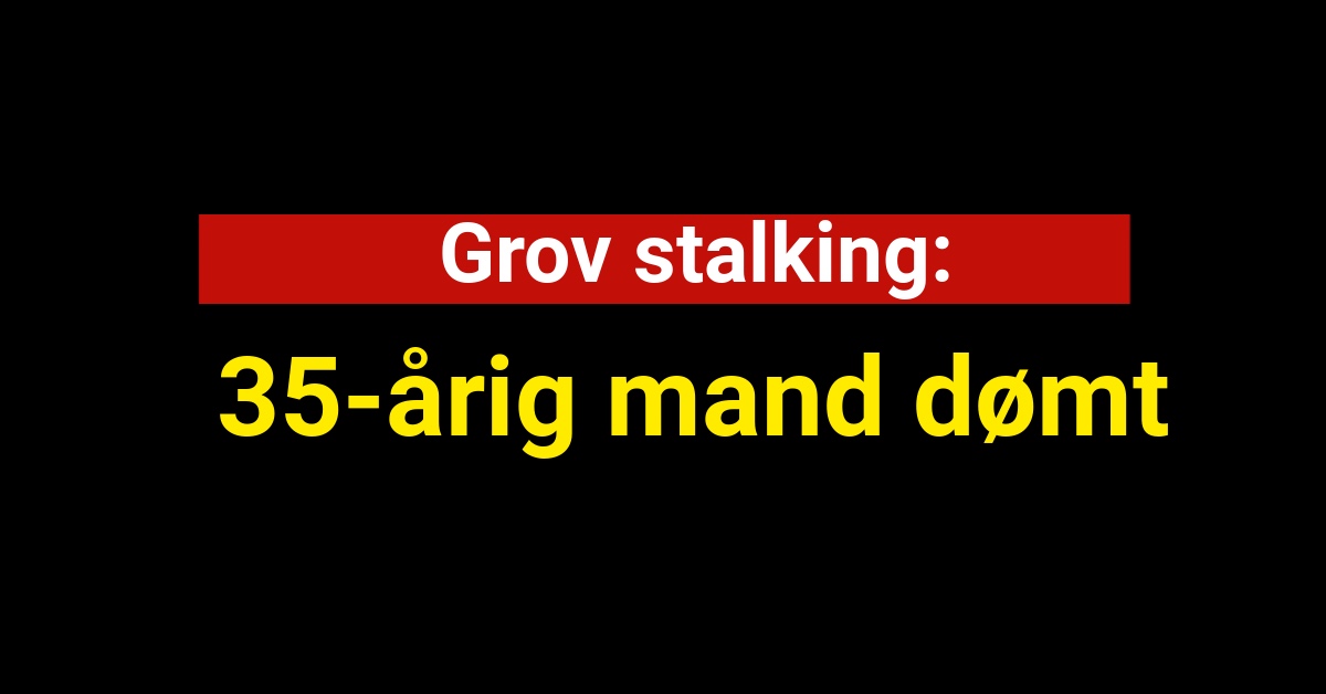 Grov stalking: 35-årig mand dømt