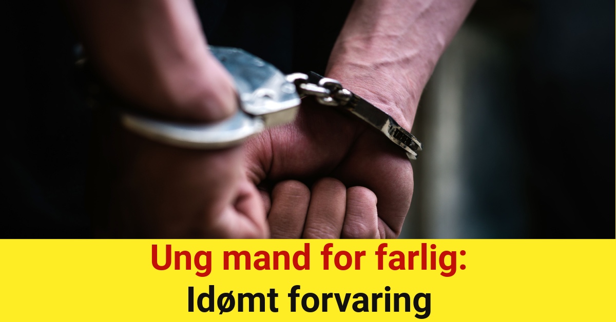 Ung mand for farlig: Idømt forvaring