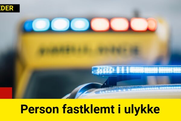 Person fastklemt i ulykke