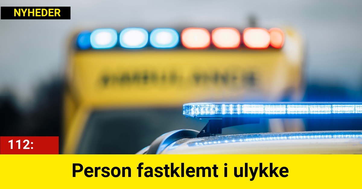 Person fastklemt i ulykke