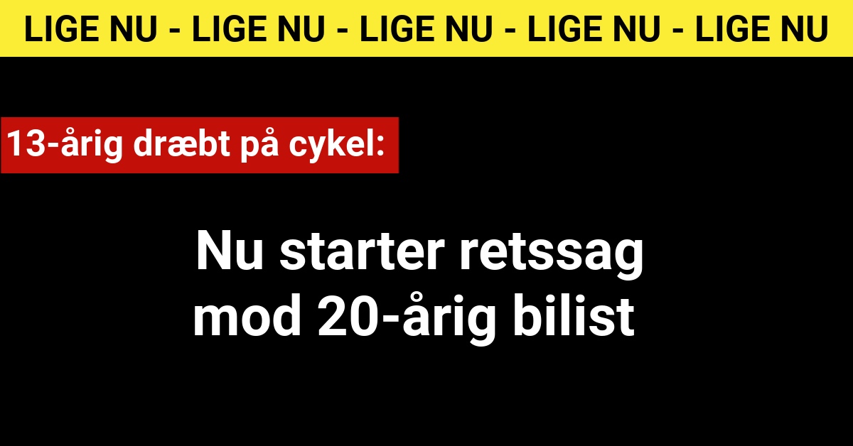 13-årig dræbt på cykel: