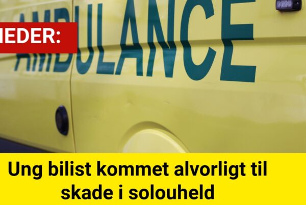 Ung bilist kommet alvorligt til skade i solouheld