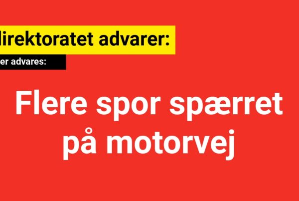 Flere spor Flere spor spærret på motorvej på motorvej