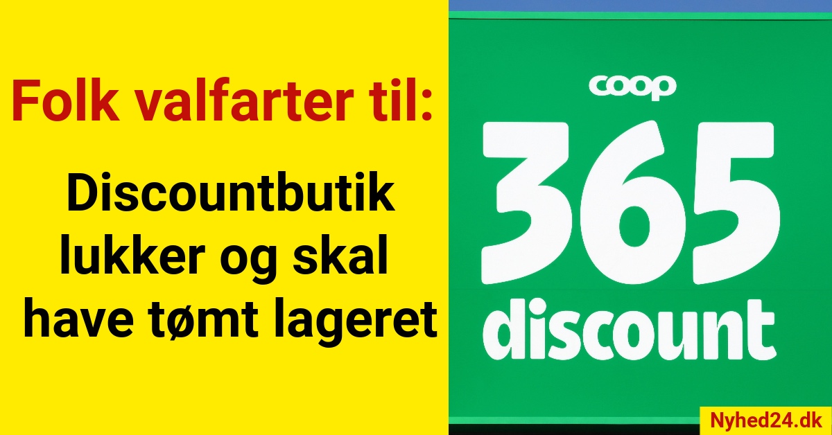 Folk valfarter til: Discountbutik lukker og skal have tømt lageret