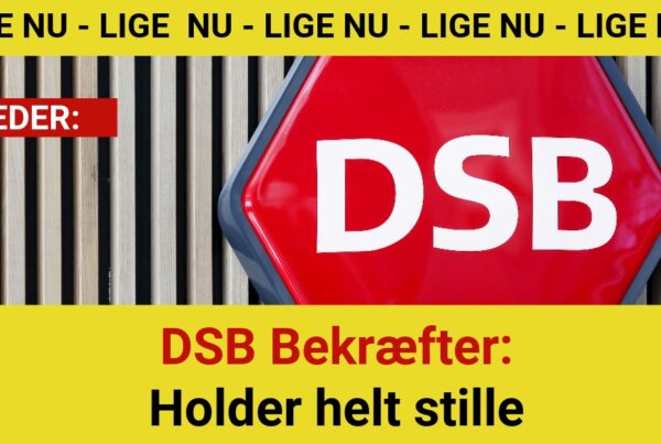 DSB Bekræfter: Holder helt stille