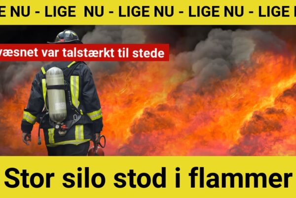 Stor silo stod i flammer: Brandvæsnet var talstærkt til stede