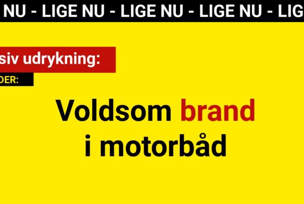 Voldsom brand i motorbåd