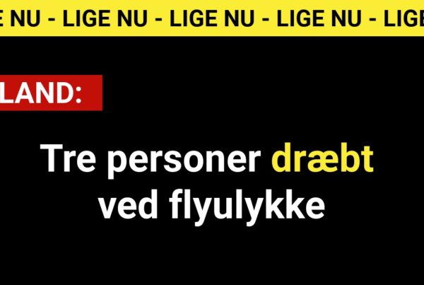 Tre personer dræbt ved flyulykke