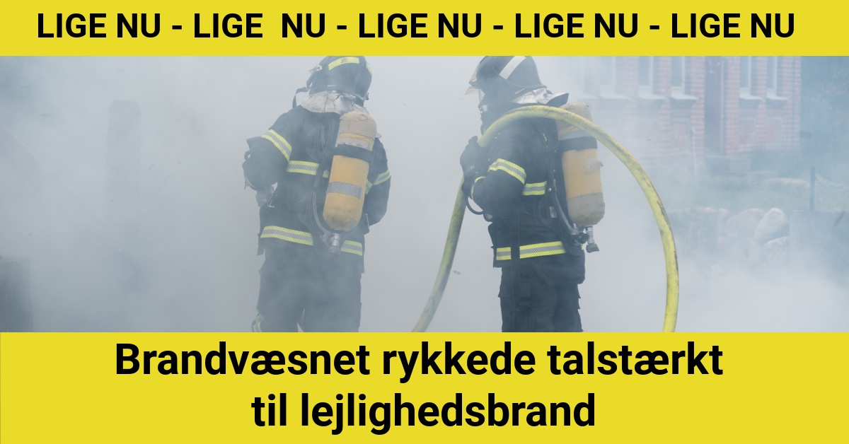 Brandvæsnet rykkede talstærkt til lejlighedsbrand